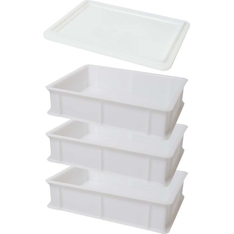 Genus Dei Cassetta impasto Bianca set 4 pezzi 30x40x10 cm