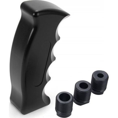 Car modification accessories - knife handle, gear shift head, aluminum alloy personalized gear lever head, gear shift knob - black (1/4)