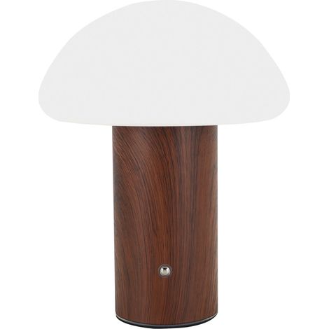 Lampe de table LED tactile rechargeable USB-C TRUFLA Struhm style scandinave effet bois wengé 1,5 W (1/2)
