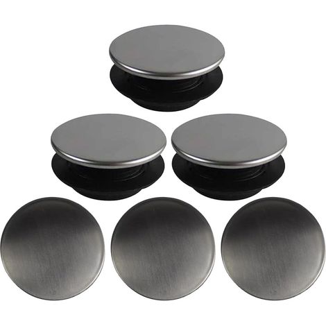 6 Pièces Cache-trous pour Évier Cuisine en Acier (1/5)