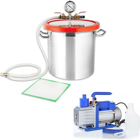Vakuumpumpe Vakuumkammer Unterdruckpumpe Vacuum Set 127 l/min + 21,4L (1/3)