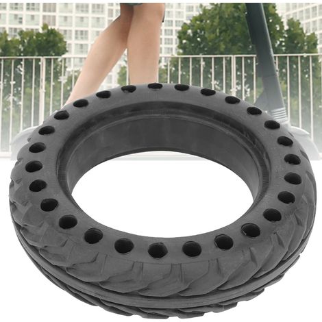 Pneu en caoutchouc noir de 8 pouces pour trottinette électrique, anti-éclatement et absorption des chocs (pneu anti-éclatement) (1/5)