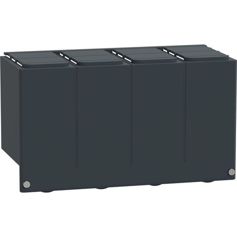 Cubrebornes TransferPacT 630A 3P/4P con paso de conexión de 45 mm y montaje fijo