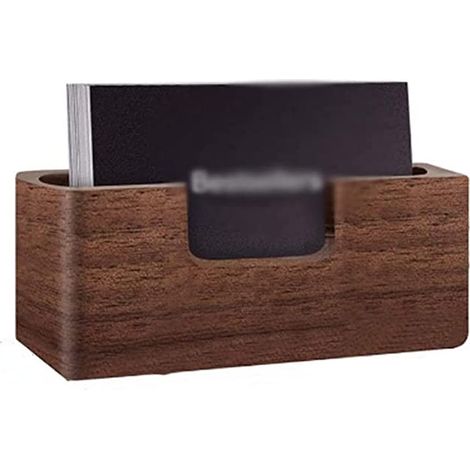 Porte-cartes de visite professionnel en bois, porte-cartes de bureau