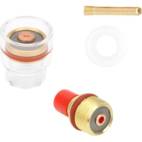 Kit d'accessoires WP-9/20 pour torche de soudage à l'arc Arong : lentille à gaz, pince et coupelle en verre. (1/5)