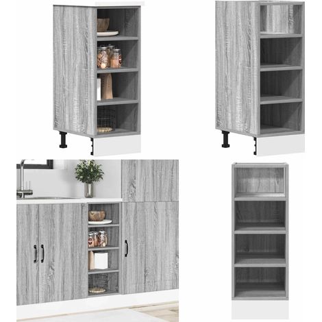 vidaXL Armoire de plancher sonoma gris 30x44,5x81,5 cm bois ingénierie (1/5)