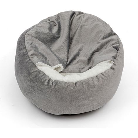 Camas para perros pequeños, camas relajantes para perros y camas tipo caseta para gatos con fundas capota, camas suaves y cómodas para gatos de interior, camas redondas para mascotas de tamaños pequeñ (1/5)