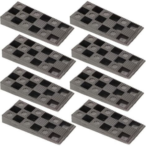 ® Lot de 50 cales de montage en plastique 94 x 44 x 14 mm pour fenêtre, porte, cadre de fenêtre, noir-NANOTEH (1/5)