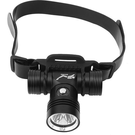 Wasserdichte LED-Taucherstirnlampe, Unterwasser-Stirnlampe mit hoher Helligkeit für Land- und Wassereinsatz (1/5)