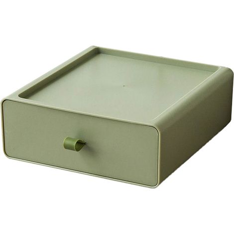 Organiseur de bureau, tiroirs de rangement empilables, pour le rangement du maquillage et de la salle de bain, 1 tiroir, 21 x 20 x 8 cm (1/5)