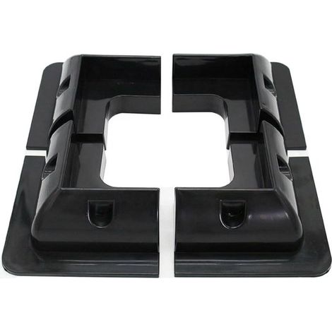 4 soportes para paneles solares, soportes de esquina de ABS, no requieren perforación, aptos para techos, caravanas y barcos, color negro. (1/5)
