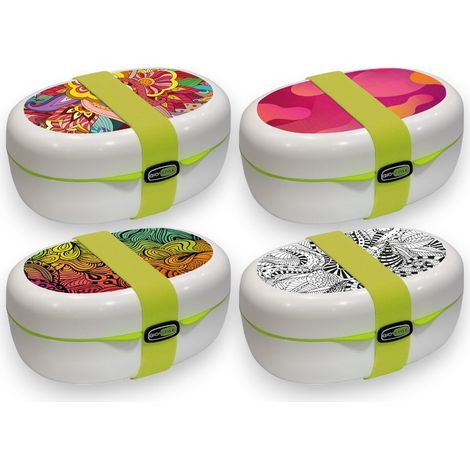 Contenitore per alimenti 1,3 lt con separatore interno e chiusura con elastico X-Food GiòStyle (1/5)