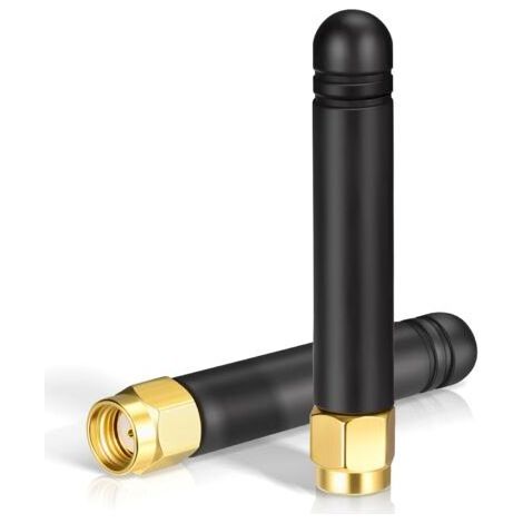 Antenne WiFi Mini Bi-Bande 2.4GHz 5GHz 5.8GHz 2dBi MIMO RP-SMA Mâle pour Routeur WiFi Carte Réseau sans Fil Caméra IP Sécurité Adaptateur USB Moniteur de Surveillance Vidéo,2 Paquets (1/5)