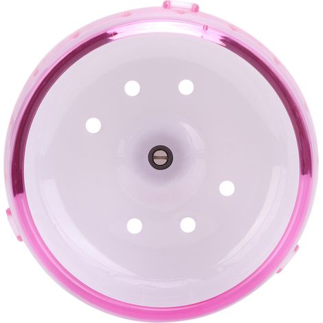 Roue d'exercice ultra silencieuse en plastique pour petits animaux de compagnie comme les hamsters, les cochons d'Inde et les chinchillas (rose) (1/5)