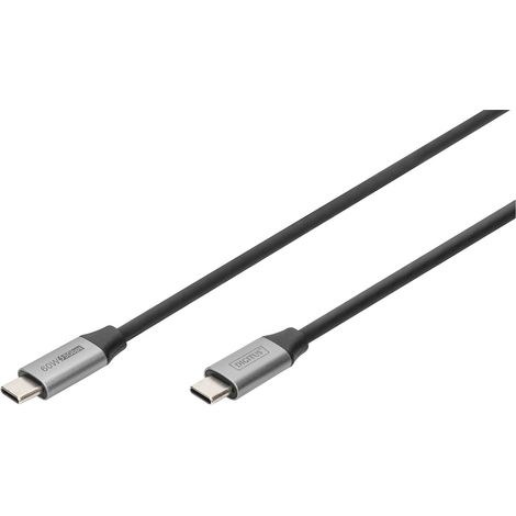 Digitus USB-Kabel USB 3.2 Gen1 USB-C®, USB-C® Stecker 1.00 m Schwarz Flexibel, Geschirmt, mit USB D (1/4)