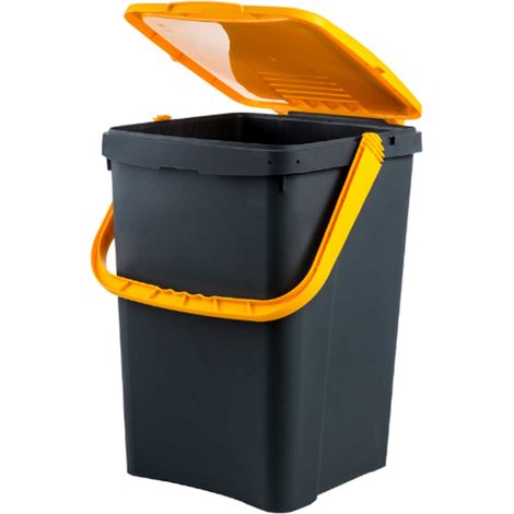 Ecoplast Pattumiera Differenziata 50L Gialla Riciclata (1/6)