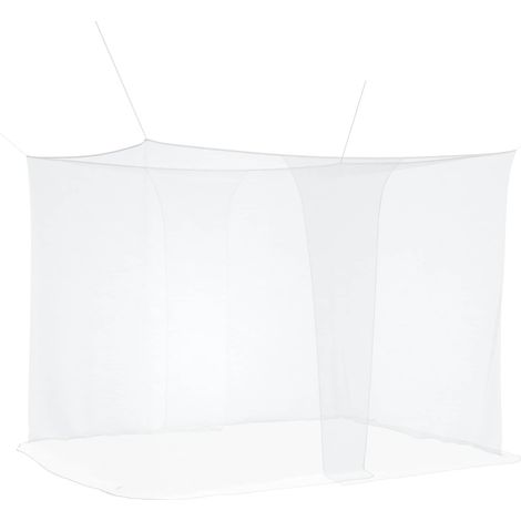 Mosquitera para cama de malla de 156 3 pcs Blanco Poliéster vidaXL