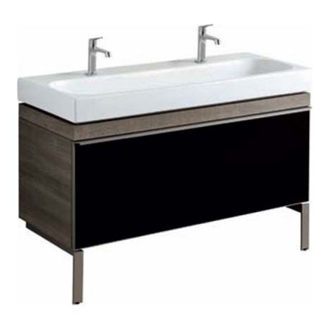 Mobile con doppio lavabo Pozzi Ginori Citterio 51x55x119 cm fumè (1/2)