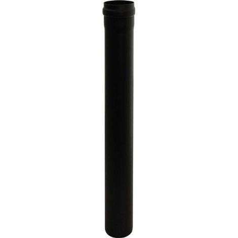 Tubo per fumi pellet 1m acciaio nero opaco diam 100 stufa riscaldamento raccordo