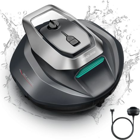 Ultenic Robot de piscine sans fil Pooleco P10S, Aspiration puissante avec tri-moteur, Jusqu'à 90 minutes, Auto-Parking, 2.5L, Facile à nettoyer, Télécommande