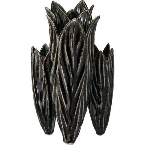 Vase Design en Argile "Yves" 36cm Bleu (1/5)