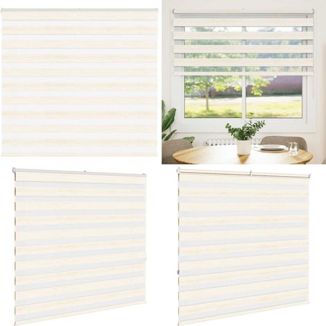 vidaXL Zebrarollo Marmorbeige 165x150cm Stoffbreite 160,9 cm Polyester (1/5)