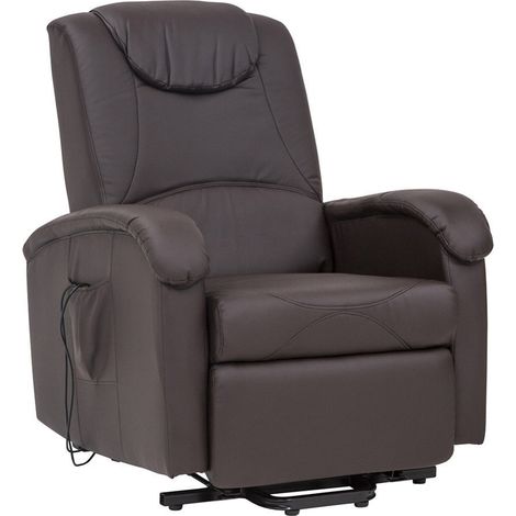 POLTRONA RELAX ELETTRICA MASSAGGIANTE IN COLORE MARRONE (1/2)