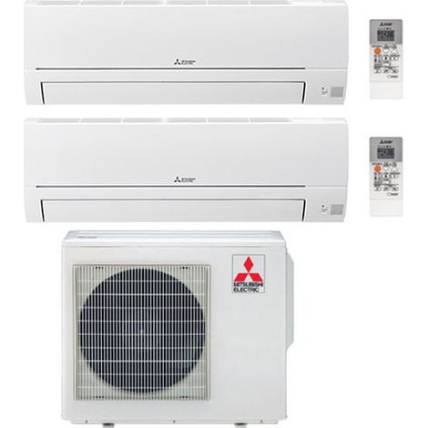 Mitsubishi Electric – Climatiseur réversible Inverter double split 12000 + 18000 BTU – Gaz R32 – Classe A++/A+ – Unité externe MXZ-3HA50VF (1/5)