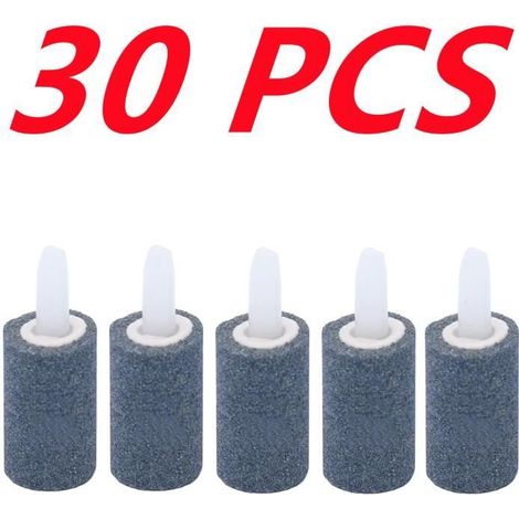 Diffuseur d'air pour Aquarium,Pierre à air pour Aquarium, 30 pièces 2.5 cm diffuseur de Bulle de Cylindre d'aquarium d'aquarium (1/4)