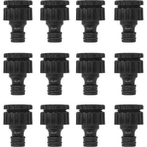 12pcs G1 / 2 G3 / 4 Femelle Feme Ficet Garden Garden Adaptateur Rapports de connecteur réutilisables (1/4)