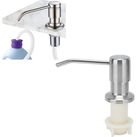 Dispensador de líquidos de acero inoxidable 304 con tubo de extensión para fregaderos empotrados. (1/5)