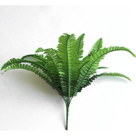 Lot de 2 plantes artificielles à 18 têtes avec grandes feuilles de cosmos, feuilles vertes artificielles, tiges de fleurs, feuilles de fougère et accessoires pour mur végétal. (1/5)