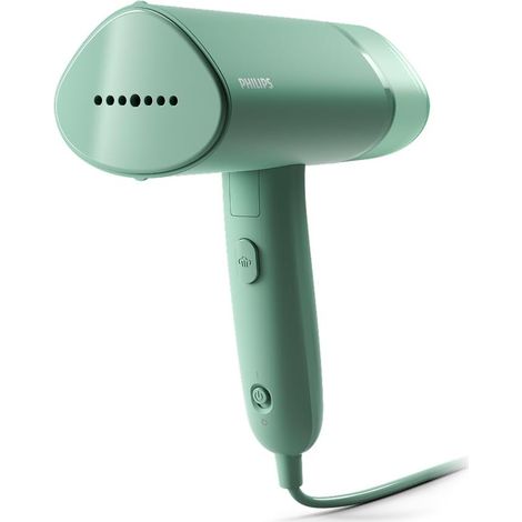 Philips 3000 Series Défroisseur à main, Compact et pliable Prêt à l'emploi en 30 secondes, 1 000 W, jusqu'à 20 g/min, Plus besoin de table à repasser, Vert, (STH3010/70)