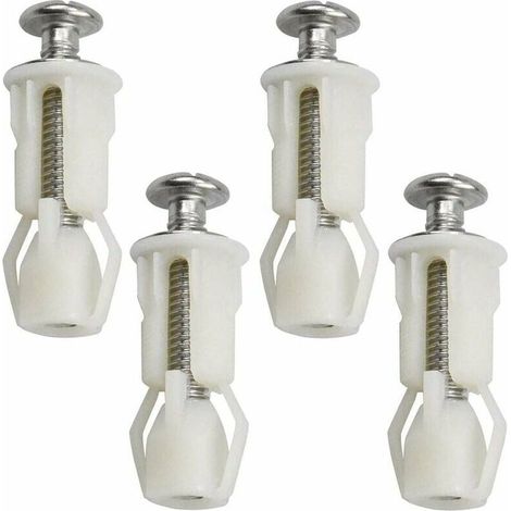 YMYNY 4pcs Abattant Wc Vis Fixation D'Expansion Vis ècPour Couvercle De Toilette Fixation Abattant Vis Fixation Sur Le Dessus Du SiècGe De Toilette CharniècRes Vis Fixation De Trou PiècCes De Rechange (1/4)