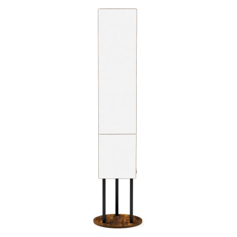 Armoire avec miroir en pied et rangements, portant multifonction pivotant à 360°, miroir en pied pour chambre à coucher, armoire avec crochets.