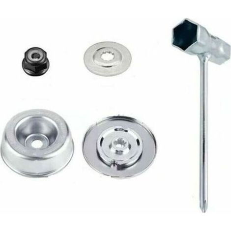 4pcs / Set Pièces et accessoires pour tondeuses pour STIHL FS55 FS56 FS120 FS130 FS130R FS200 FS200R FS250, Haute qualité en métal Lame pour STIHL débroussailleuse Lame Fixation Remplacement Kit (1/2)