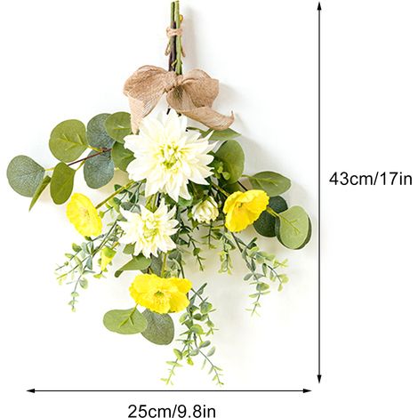 Bouquet artificiel mural réaliste, faux bouquet de fleurs pour mariage ou Halloween (1/5)