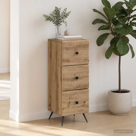 vidaXL Armoire à tiroirs 33 x 34,5 x 90 cm Bois d'ingénierie (1/5)