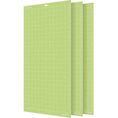Lot de 3 tapis de découpe en PVC quadrillé pour Cricut Maker 3/Explore 3/Air 2, vert, prise en main standard (1/5)