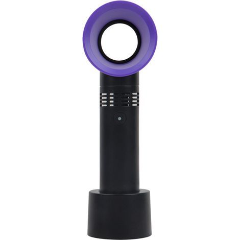 Mini ventilatore senza pale - Ricaricabile tramite USB - 3 velocità - Per extension ciglia - 1200 mAh - Con supporto e cavo USB (1/5)