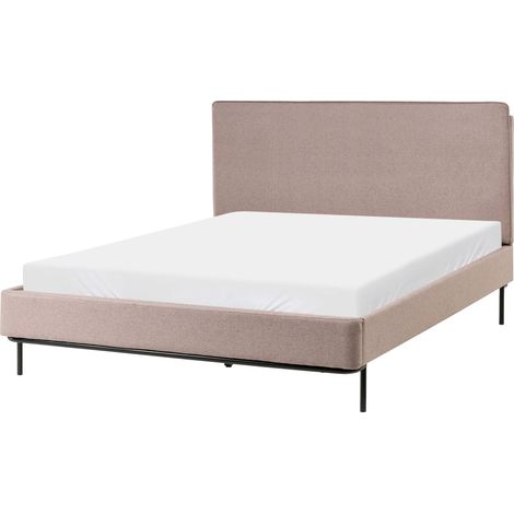 Bett mit Lattenrost Stoff CORIO 140 x 200 cm Taupe