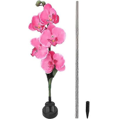 Lámpara LED solar impermeable con forma de polilla y orquídea, activada por luz, para jardín, camino y césped. (1/2)