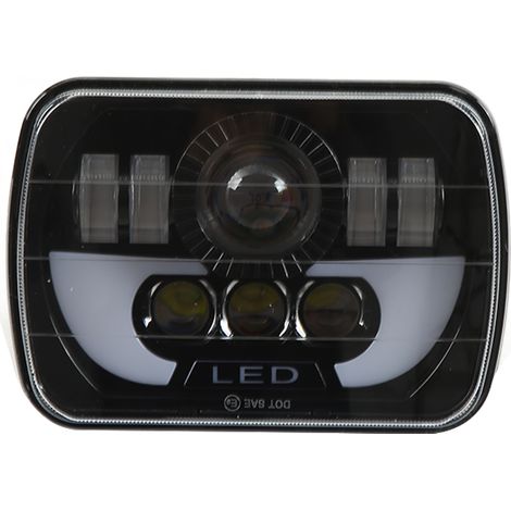 Phare LED carré 5x7 pouces 90W, projecteur à faisceau haut/bas, étanche IP67, pour voiture et moto (1/5)