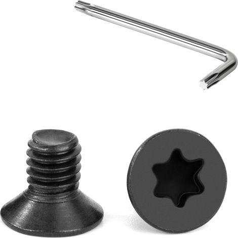 Vis à Tête Fraisée Torx M6 x 10 mm Noir Vis à Six Pans Creux en Acier Inoxydable A2 V2A à Tête Fraisée Métaux avec Clé T30 Filetage Complet 20 Pièces (1/5)