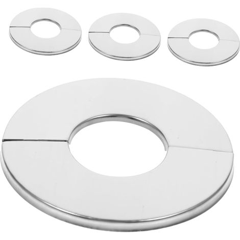 Rosaces Inoxydables Fendues pour Robinetterie, Lot de 4 Pièces (1/5)