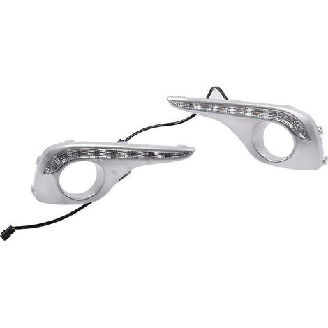Feux de jour étanches avec clignotants et emplacements pour feux antibrouillard pour Toyota Highlander 2012-2013 (1/5)