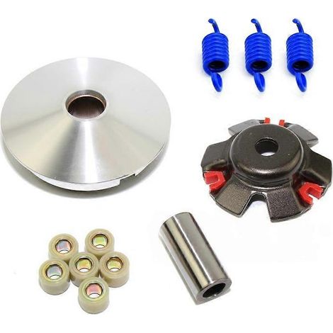 Kit de poulie d'entraînement, d'embrayage et de petit ressort pour variateur avec galets et poulie d'entraînement pour moteurs GY6 125cc et 150cc. (1/5)