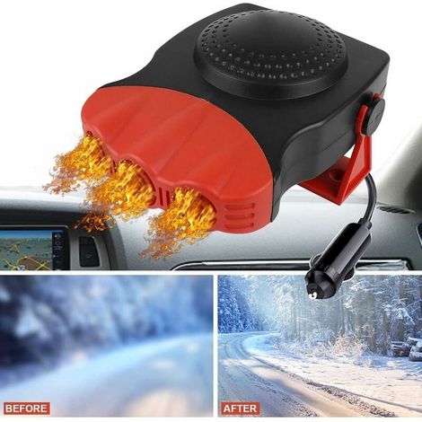 Chauffage de voiture, chauffage de voiture portable, désembueur de voiture 12 V 150 W avec modes de chauffage et de refroidissement 2 en 1 pour dégivrage/désembuage/chaleur de pare-brise de voiture - 