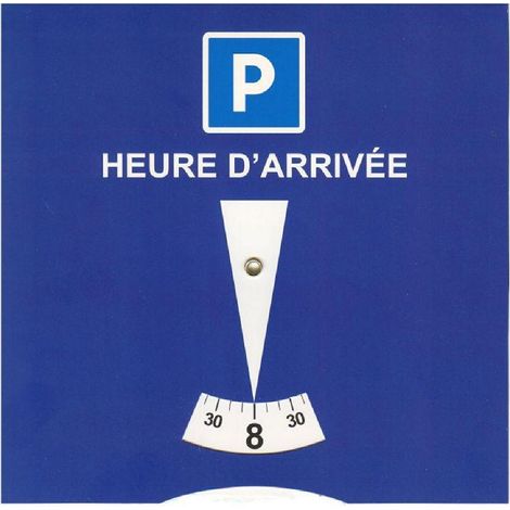 Adnauto – Disque de stationnement européen zone bleue homologué – Conforme décret n°2007-1503 – Obligatoire depuis 2012 – Matière carton