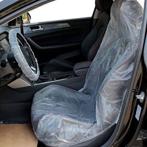 10 Stück 14580 cm Einweg-Abdeckplane aus transparentem Kunststoff zum Schutz von Autositzen Fahrzeug H201 (1/4)